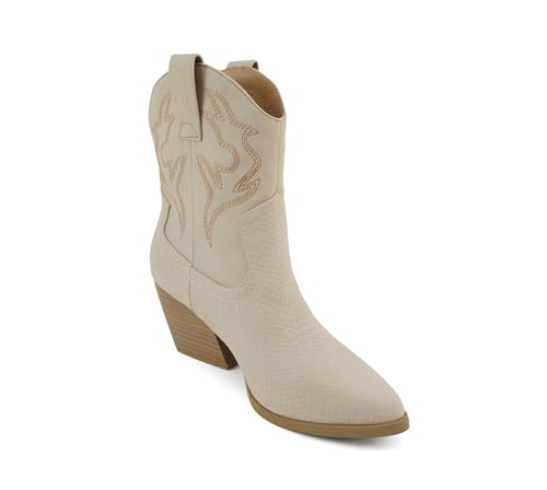 Image of Soda inchBLAZING inch ~ Women Western Bootie Pointe Toe with Low Heel (Wide Fit Available)