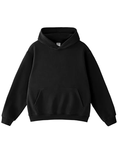 FAIABLE Mens Super Soft Oversized Hoodie Pullover Acid Wash Hoodie Heavyweight 2026 Fashion Hoodies & Sweatshirts Big and Tall Hoodies for Men Women Couples Black