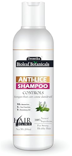Image of Bioleaf Botanicals 100% Natural Anti-Lice & Nits Shampoo - With Tea Tree & Neem Extracts - Herbal Formula for Safe, Effective Lice Removal & Scalp Care - Sulfate-Free, Paraben-Free - 200ml