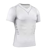 [Ergonomische Passform]: Unser neues kompressionsshirt design folgt den Konturen des Körpers, bietet eine ergonomische Formgebung und reduziert das Reiben auf Ihrer Haut für zusätzlichen Komfort.