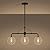 CNRATYE 3-Light Modern Kitchen Island Lighting, Black and Gold Dining Room Chandeliers Over Table Hanging, Industrial Linear Chandelier with Clear Globe Glass Shades