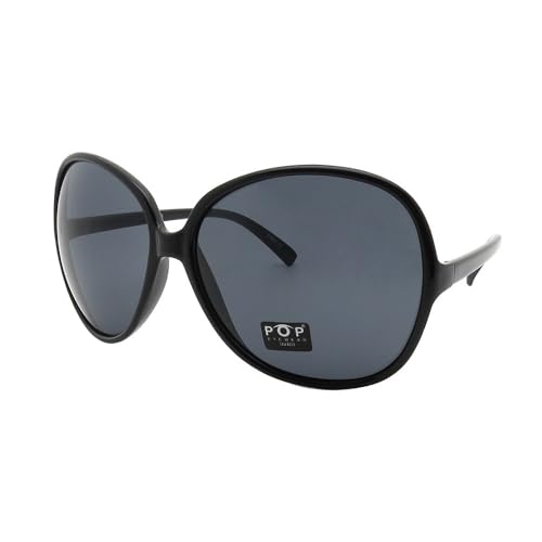 Pop Fashionwear Jackie O Round Women's Oversized Celebrity Vintage Retro Sunglasses
