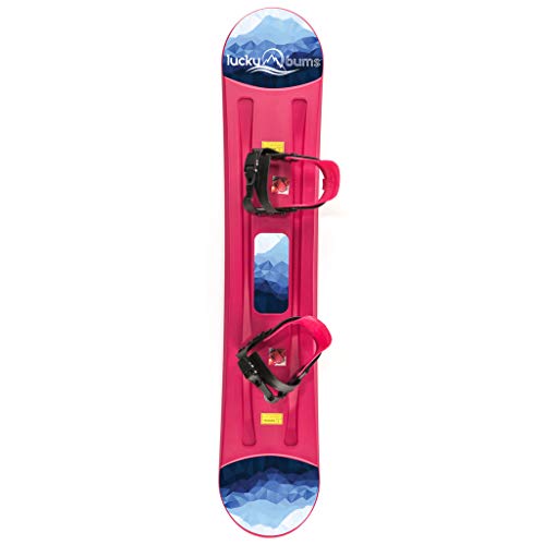 Lucky Bums Kids Boys Girls Youth Training Plastic Snowboard, 120cm, Pink (118.120PK)