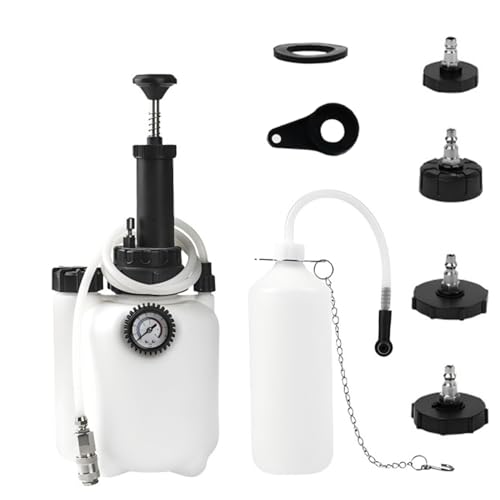 RATSTONE Purgador De Frenos 3L Manual Brake Bleeder Kit,Equipado con Una Botella De Escape De 1 Litro y 4 Adaptadores para Cilindros Principales,Apto para La Mayoría De Los Vehículos.