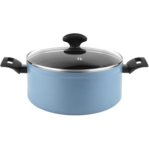 Fagor Maxima Casserole à induction 24 cm, couvercle en verre, aluminium forgé, épaisseur 4 mm, anti-adhésif écologique XYLAN PLUS sans PFOA, convient à...