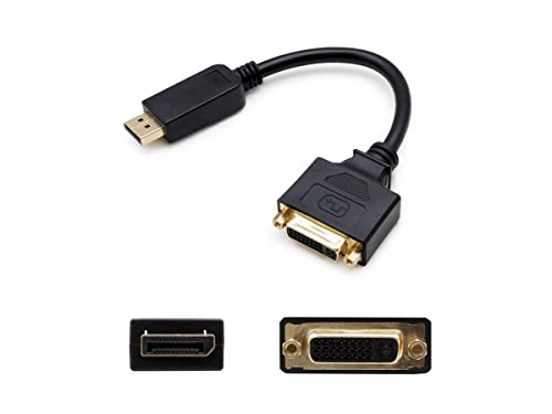 AddOn 5 Pack 8in DisplayPort to DVI-I Adapter Cable - DisplayPort adapter - dual link - DisplayPort (M) to DVI-I (F) - 7.9 in - 