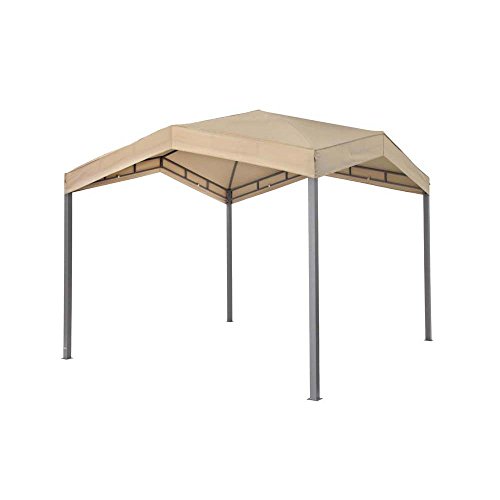 Preisvergleich Produktbild Tepro Pavillon Taupe MARABO 305x305x275 cm Garten Camping Terrasse 5531