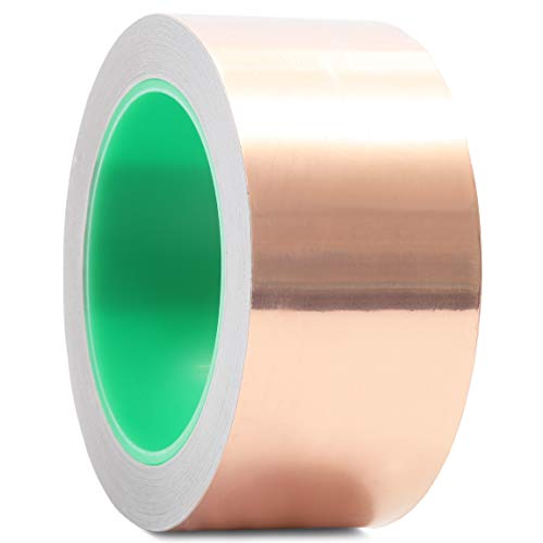 Copper Foil Tape, 2-Inch Wide Conductive Adhesive (Rose Gold, 20 Yards) - Thumbnail 5