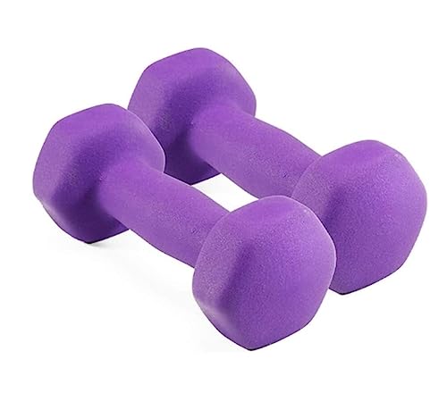 GDHKDDFL Mancuernas Ajustables Juego de Mancuernas hexagonales esmeriladas for Culturismo, Fitness, Levantamiento Pesas y Entrenamiento en casa(Purple,3kg(1.5kg*2))