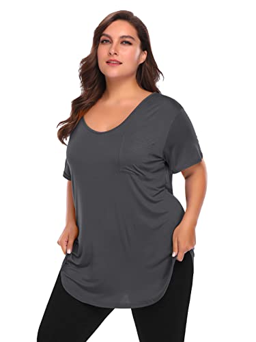 Image of BELAROI Women Plus Size Tops V-Neck Tunics Shirts