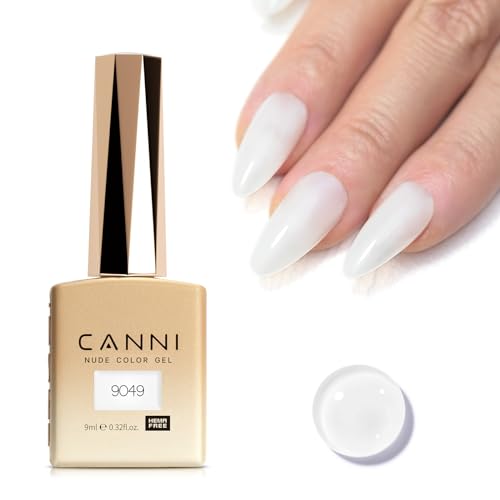 Image of CANNI Milky White Gel Nail Polish - 1Pcs Translucent Jelly Gel Polish Neutral Color Soak Off LED Nail Manicure Salon DIY
