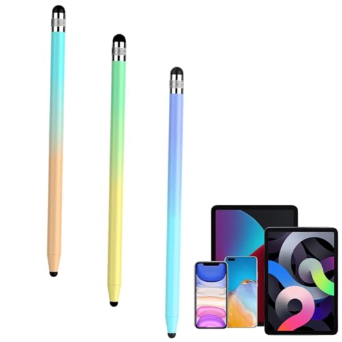 3 Pezzi Penne per Tablet, Penna Stilo per Touch Screen 2 in 1, per tutti gli smartphone/tablet Samsung i-Phone i-Pad