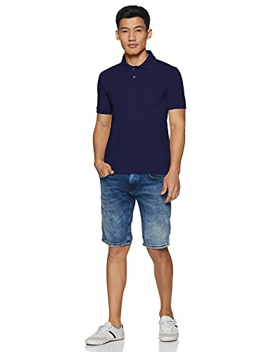 Image of Rupa Bumchums Men Super Combed Cotton Solid Half Sleeve Club Collar Polo Regular Fit T-Shirt with Chest Pocket