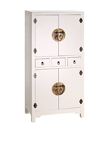 Aparador Oriente 63 x 33 x 131 cm Madera Blanco