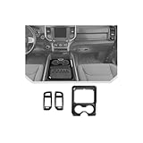 JeCar 3pcs Carbon Fiber Interior Trim Kit for 2019-2024+ Dodge Ram 1500 2500 3500 Interior Accessories