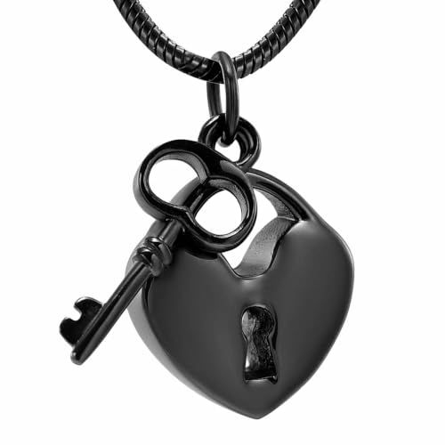 Collier de crémation Key Heart comme bijou urne souvenir de deuil