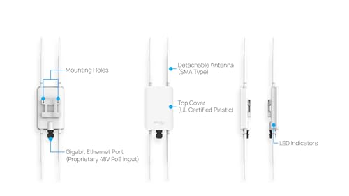 EnGenius ENH1350EXT Wi-Fi 5 AC1300 Outdoor Access Point - IP67 Weatherproof, Dual-Band Long Range Extender, MU-MIMO, PoE Injector & Mounting Kit Included by EnGenius - Image 9