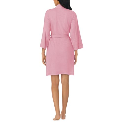 Image of Nautica Womens Soft Robe - Above Knee 3 /4 Length Sleeve Lightweight Robe - Cotton Knit Jersey Sleepwear and Loungewear