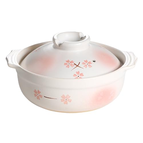 Eleeonora Cacerola Japonesa Resistente Al Caliente,CeráMica Tradicional para Olla Caliente Y Guiso,Olla De Arcilla Japonesa,Rendimiento Estable,para Preparar Diversos Platos