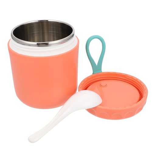 HEALLILY Contenedor de Almuerzo de Acero Inoxidable 430ml Resistente Corrosión Tapa Hermética para Sopa y Alimentos, Adecuado para Picnic y Trabajo