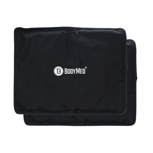 Image of BodyMed Reusable Gel Ice Pack Cold Compress (2-Pack) for Back, Shoulder, Neck, & Knee - Professional Grade Cold Therapy for Injuries, Aches, Swelling, Bruises, Sprains - 14 in. x 11 in. (Standard)