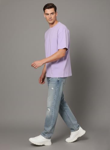 Image of Besick Oversized Plain Cotton Drop Shoulder Baggy fit Tshirt for Men