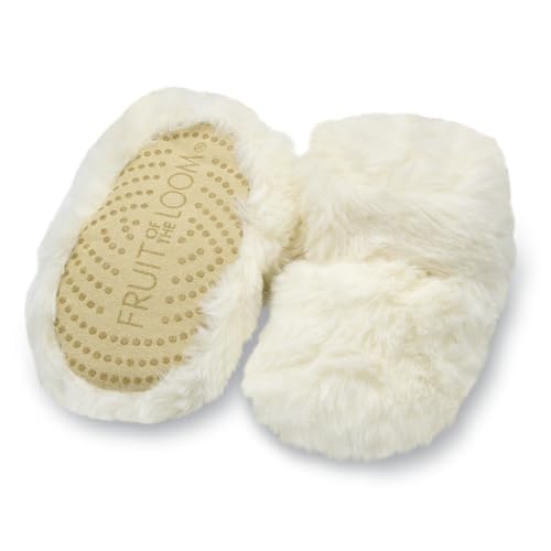 Image of Fruit of the Loom Cozy Thermal Wrap Booties with Non-slip Grips for Baby Girls, Boys, Unisex -