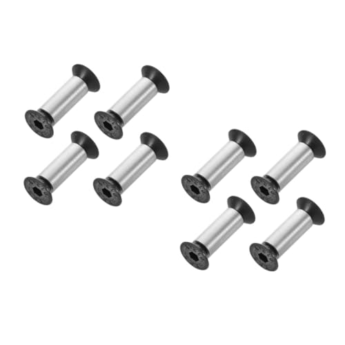 ABOOFAN 2 Juegos Tornillo De Mango De Cocina Soporte Para Accesorios Para Mangos De De Bricolaje Reemplazo De Remache De Mango De Cuchillo Silver 4 Uds * 2