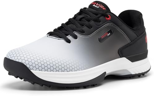 FitVille Wide & Extra Wide Mens Golf Shoes Professional Outdoor W...