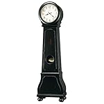 Howard Miller Graham Floor Clock II, Black Finish with Illuminated Dial Dual-Chime Movement, Arabic Numeral Key-Wound Volume Control Adjustable Timepiece for Home Decor, Office & Living Room