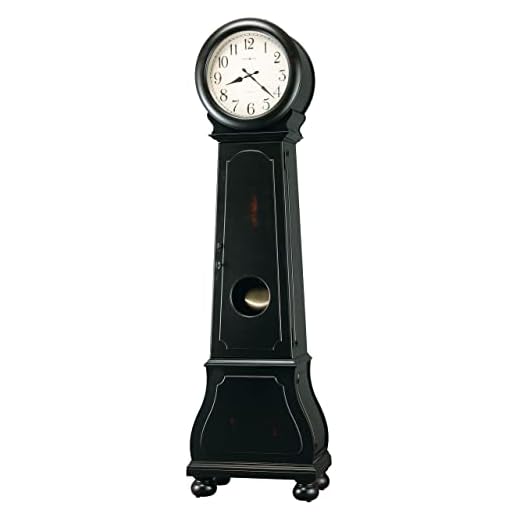 Howard Miller Graham Floor Clock II 549-103 – Worn Black with Quartz & Dual-Chime Movement