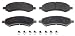 Wagner ThermoQuiet MX1084 Semi-Metallic Disc Pad Set With Installation Hardware, Front