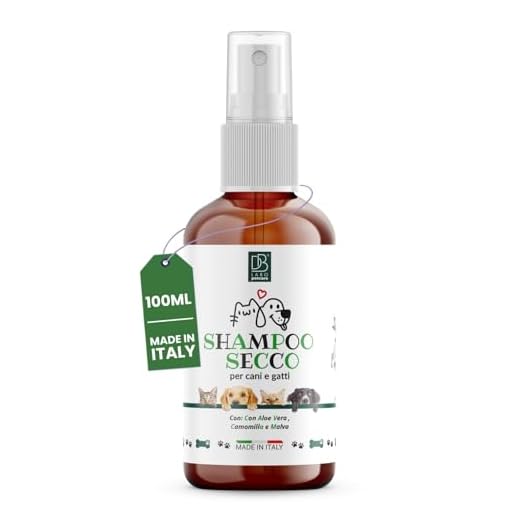 DBLabo - Shampoo Secco per Cani e Gatti Spray con Clorexidina - Adatto a tutte le razze ed età - Asciugatura rapida e senza risciacquo - Rende il pelo pulito, soffice e profumato - 100ml Made in Italy