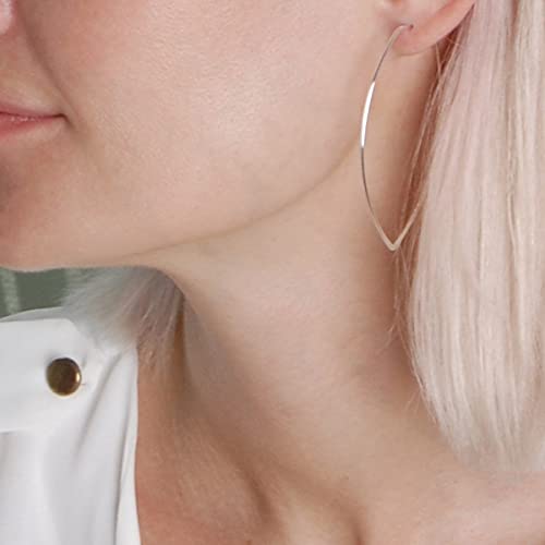Humble Chic Ny JWLEAR307A-0002 Humble Chic Geometric Marquise Threader Hoops thumb #6