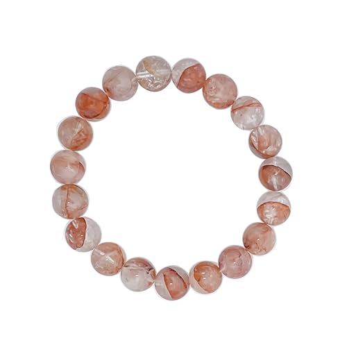 Bracelet de quartz de l'Himalaya contre le stress quotidien en perles roses naturelles