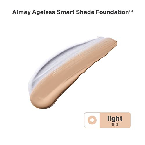 Almay 2206409 Anti-Aging Foundation, Smart Shade Face Makeup With Hyaluronic Acid, Niacinamide, Vitamin C & E, Hypoallergenic-Fragrance Free, 100 Light thumb #1