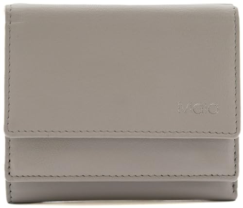 Portefeuille en cuir RFID Mala Leather Kora gris élégant et finition moderne