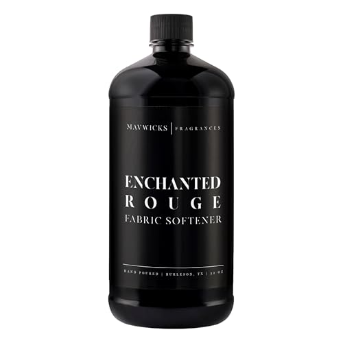 Mavwicks Fragrances - Luxury Scented Liquid Fabric Softener (Enchanted Rouge) 32 Oz – Crafted with Clean Ingredients – Reduces Static, and Softens Clothes – Safe for All Fabrics and Skin