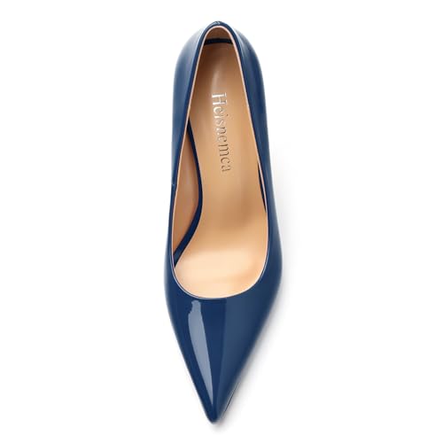 Womens Pumps Pointed Toe Patent Slip On Stilettos Pumps Sexy Stilettos Closed Toe High Heels Office Evening Dress Shoes 4 Inch3