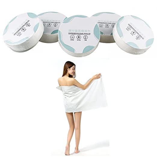 Offtrot? 70x140cm Disposable Compressed Towel Skin Friendly Soft for Sport Home|Disposable Pure Cotton Compressed Portable Travel
