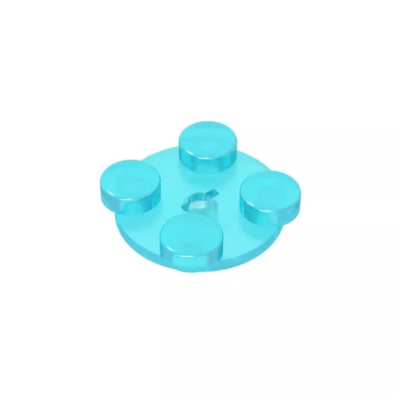 Gobricks GDS-948 Turntable 2x2 Plate - Top 50PCS Compatible with Lego Toy 3679 DIY Parts and MOC Components for Major Brick Brands Color:Trans Light