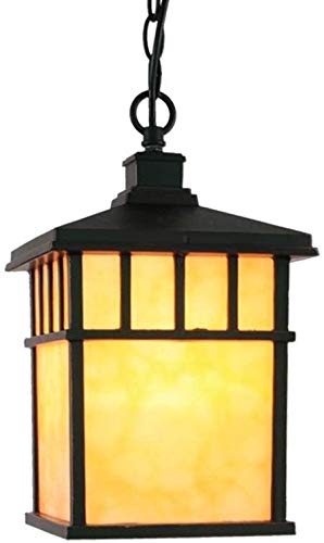 Suspension extérieure lanterne en verre carré anti-zone d'ombre pour terrasse et villa
