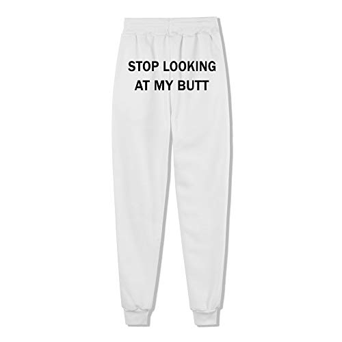 huateng Frauen Stop Looking at My Butt Persönlichkeit drucken Street Trend Joggerhose Lässige Jogginghose Cover