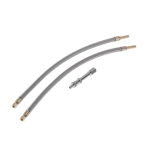 HEROFFIX 1 Set 180 Dergee Copper Tire Valve Extension with Universal Stainless Steel 350mm Tyre Valve Stem Extender for Car Motorcycle RV Truck Bike