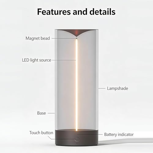 Lámpara de mesa portátil LED con luz nocturna para bebés miniatura 3