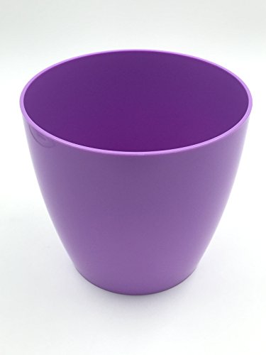 MGI DEVELOPPEMENT Macetero FUN, de 25 cm de diámetro x 22 cm de alto, brillante, fabricación italiana, malva