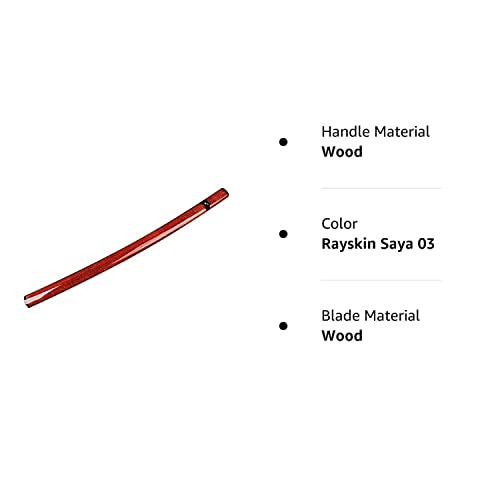Shijian Japanese Samurai Katana Replacement Red Rayskin Saya With Horn Fittings #TOP6