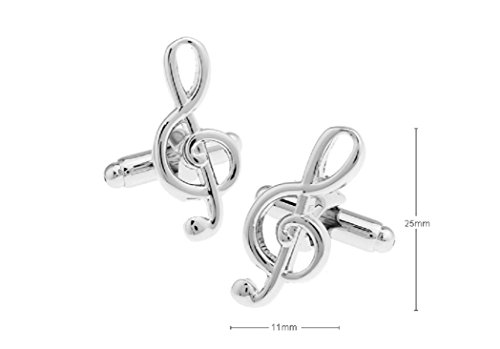 Par de Mancuernillas Nota Musical Clave de Sol MRCUFF miniatura 2