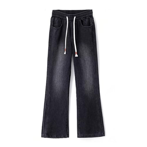 Men Classic Wash Jeans, Fashion Baggy Drawstring Elastic Waist Palazzo Denim Pants Casual Comfy Trendy Clothes with Pockets4