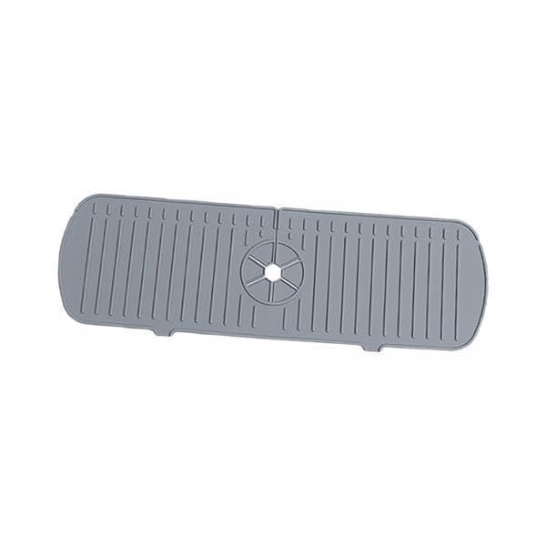 ujeavette 2xkitchen sink splash guard water splash catcher pad protection mat drying mat gray 45cm